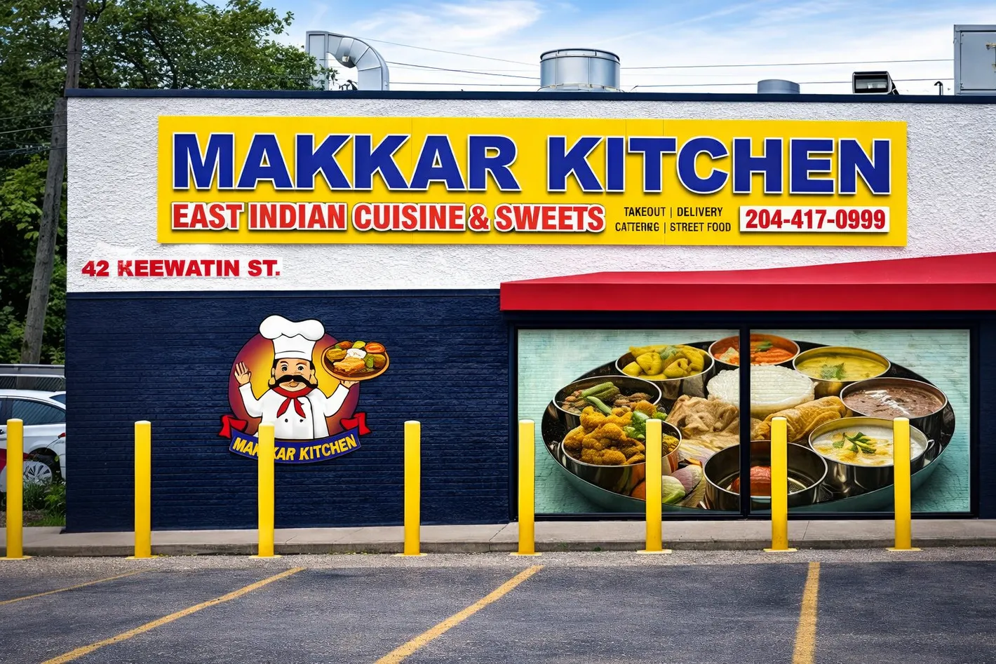 Makkar Kitchen Indian restaurant interior in Winnipeg on Keewatin Street